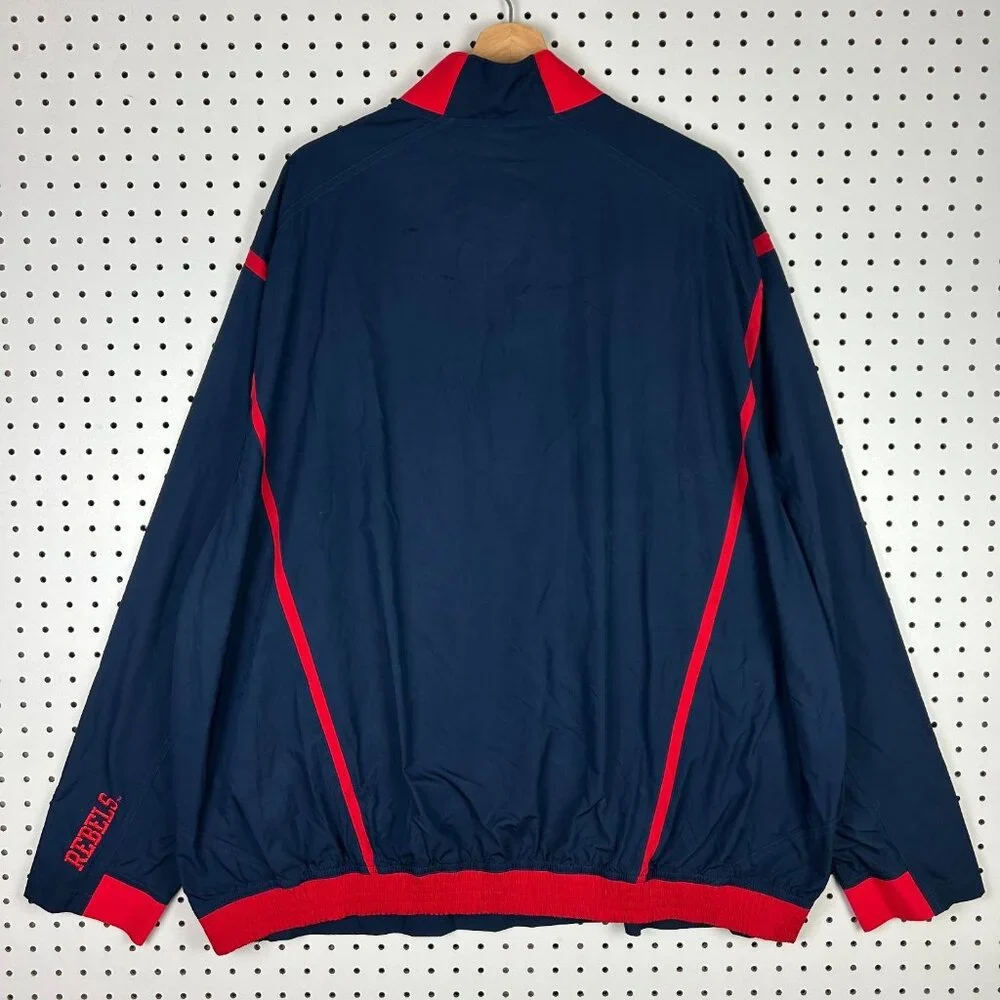 Ole‎ Miss Rebels Nike Windbreaker XXL Blue Storm Fit Rain Jacket Blue Sideline - Picture 4 of 7